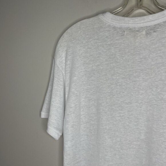 MADEWELL Tee Women XXS Linen Blend Oversized T-Shirt NEW White NR357 - Picture 9 of 14